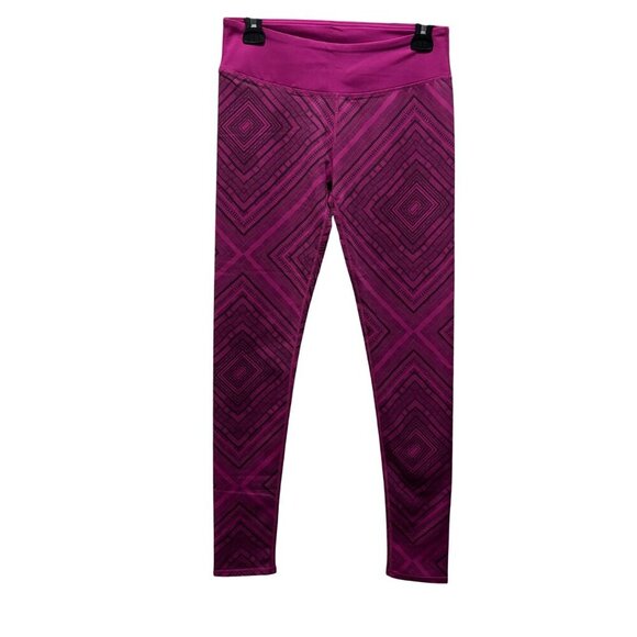 Fabletics Salar Womens Leggings In Magenta With Geometric Print Size S - Picture 2 of 7